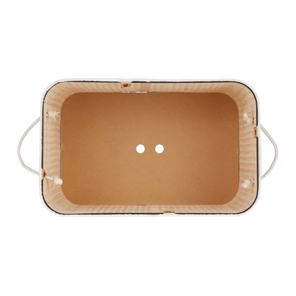 Wäschekorb Bambus eckig Weiß