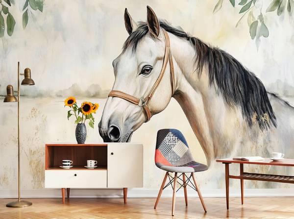 Fototapete Kinderzimmer Pferde Tapete 400 x 280 cm
