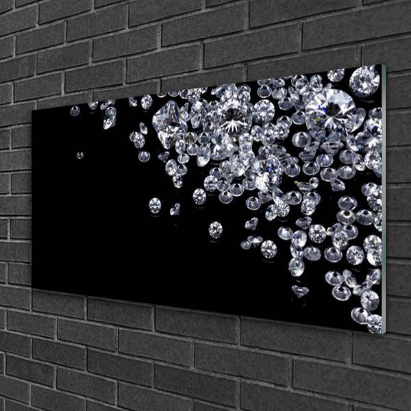 Glasbild Diamanten Kunst Glas - 100 x 50 x 1 cm