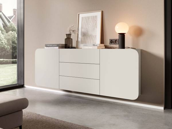 Kombikommode Rene Beige - Holzwerkstoff - 180 x 70 x 36 cm