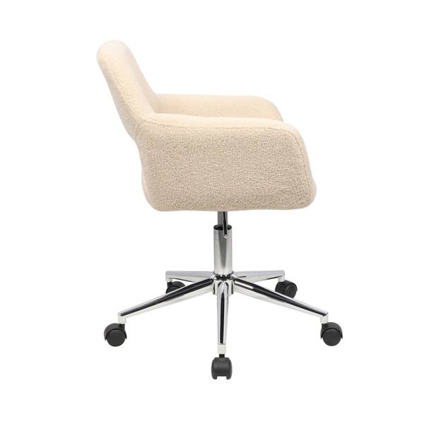 Schreibtischstuhl JILL Weiß - Textil - 56 x 85 x 42 cm