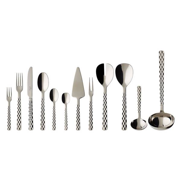 Tafelbesteck Boston 70-teilig Silber - Metall - 36 x 13 x 50 cm