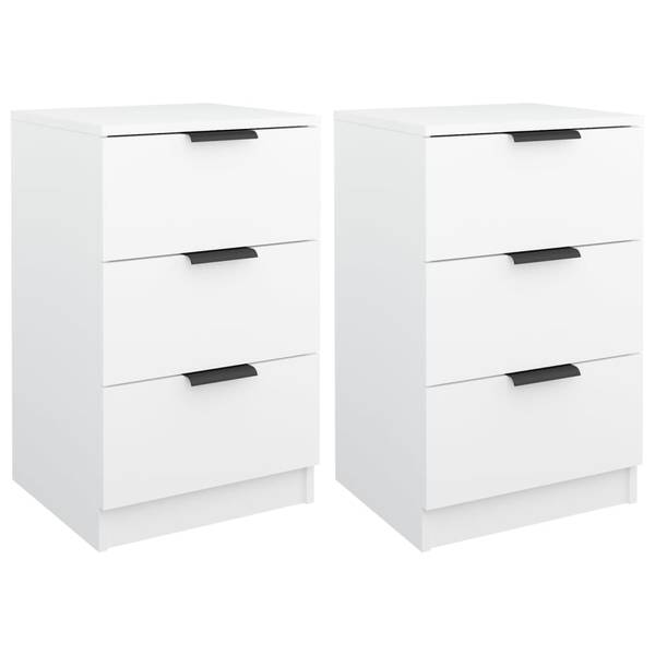 Nachttische 2er Set W709 Weiß