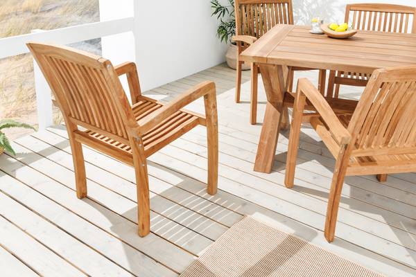 Gartenstuhl EMPIRE TEAK Braun - Teakholz - 57 x 90 x 65 cm