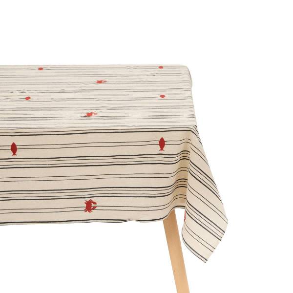 Tischdecke OCEANIA Beige - Naturfaser - 150 x 1 x 250 cm