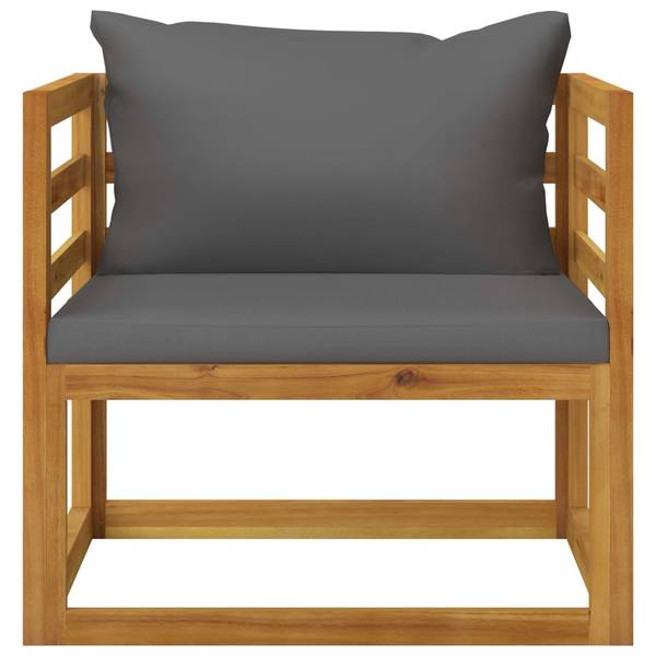 Garten-Lounge-Set 3009697-23 10-teilig Grau - Polyester - Akazie - 68 x 29 x 68 cm
