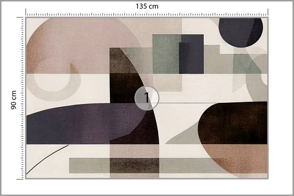 Fototapete ABSTRAKTION modernes Muster 135 x 90 x 90 cm