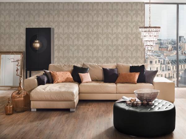 Vliestapete 4084 Barock Optik modern Beige - Creme