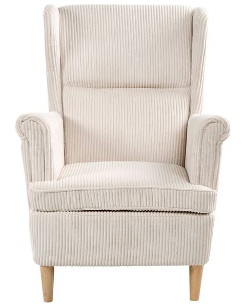 Oorfauteuil ABSON beige - bruin - natuurvezel - 64 x 100 x 65 cm