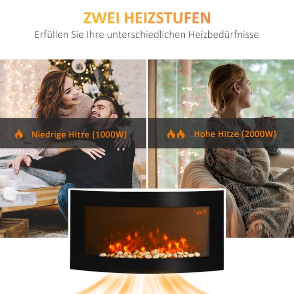 LED Elektrokamin 820-052 Braun - Metall - 13 x 50 x 90 cm