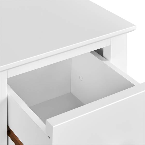 Nachttisch ARC11 Weiß - Holzwerkstoff - 25 x 70 x 25 cm