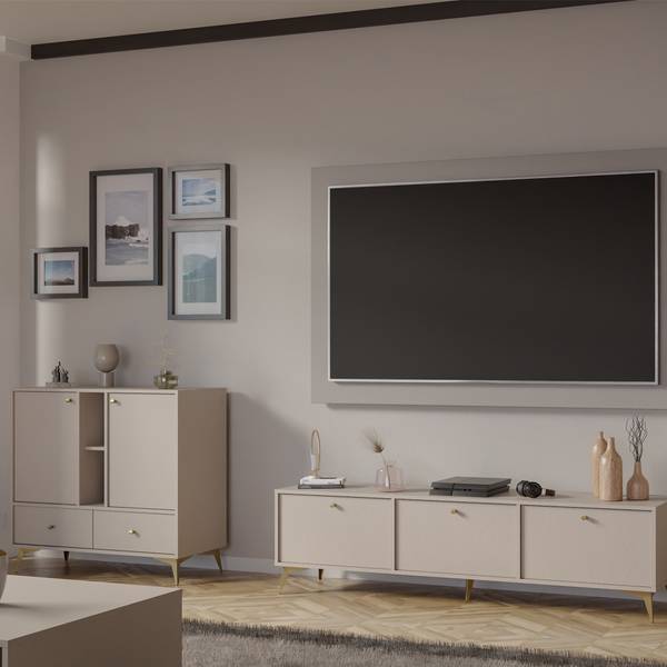 Kommode FLOREN VII Grau - Holzwerkstoff - 100 x 94 x 41 cm