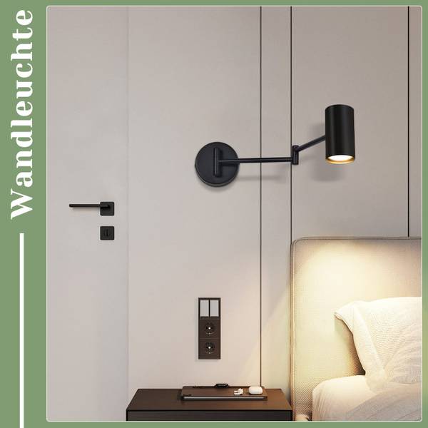 Wandlamp Levin II Ii(set van 2) zwart - metaal - 10 x 50 x 10 cm
