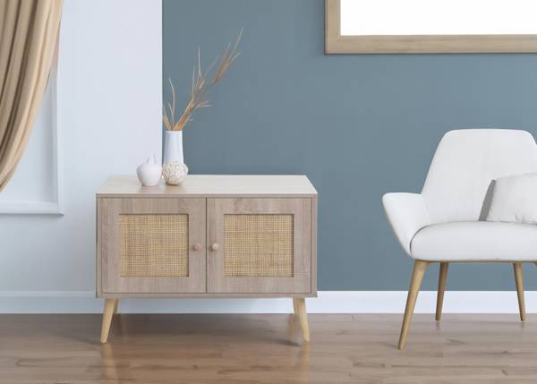 Commode M40 bruin - plaatmateriaal op houtbasis - 80 x 56 x 30 cm