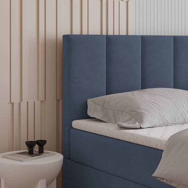 Boxspringbett MERIL Blau - Liegefläche Breite: 160 cm