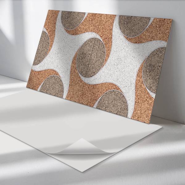 Klebepaneele Wellen Kreis 100 x 50 cm