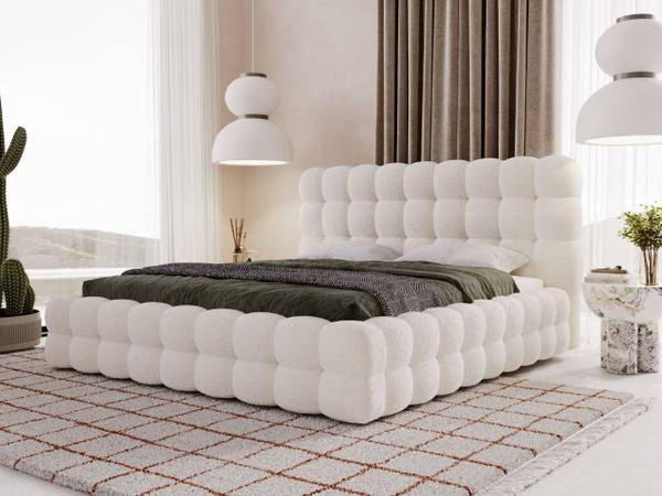 Polsterbett TWIST Creme - Cremeweiß - Liegefläche Breite: 180 cm