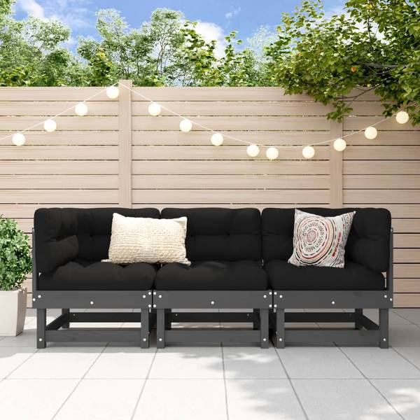 Garten Lounge Set 3029110-6 (3-teilig) Grau