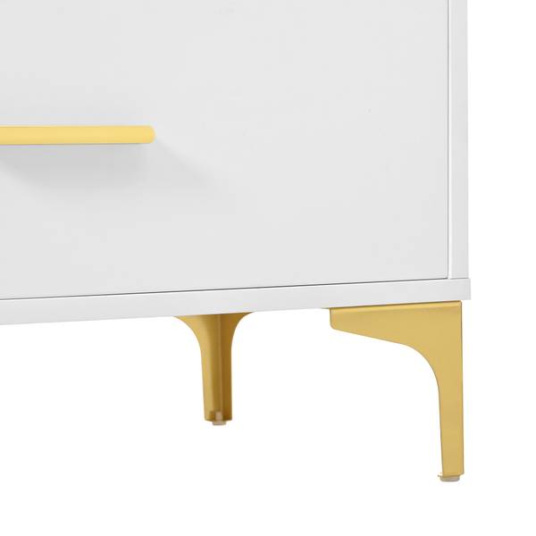 Sideboard Braxuins Weiß - Holzwerkstoff - 120 x 76 x 40 cm