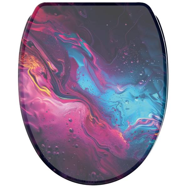 WC Sitz mit Absenkautomatik Lumen Violett - Holzwerkstoff - 38 x 6 x 48 cm