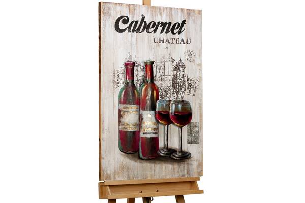 Holzbild Lebensstil & Mode Sin Beige - Rot - Metall - Holz teilmassiv - 60 x 90 x 5 cm