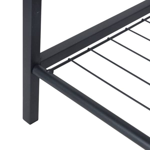 Kapstok met schoenenrek 8 haken zwart - bruin - ijzer - 80 x 190 x 30 cm