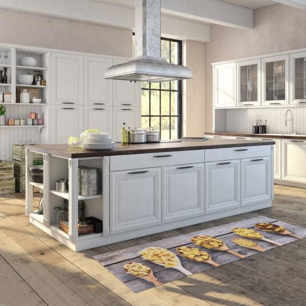 Tapis de cuisine KITCHCUI Gris - Matière plastique - 50 x 1 x 150 cm