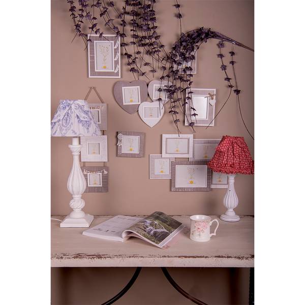 Lampenschirm Jay Rot - Textil - 23 x 15 x 23 cm