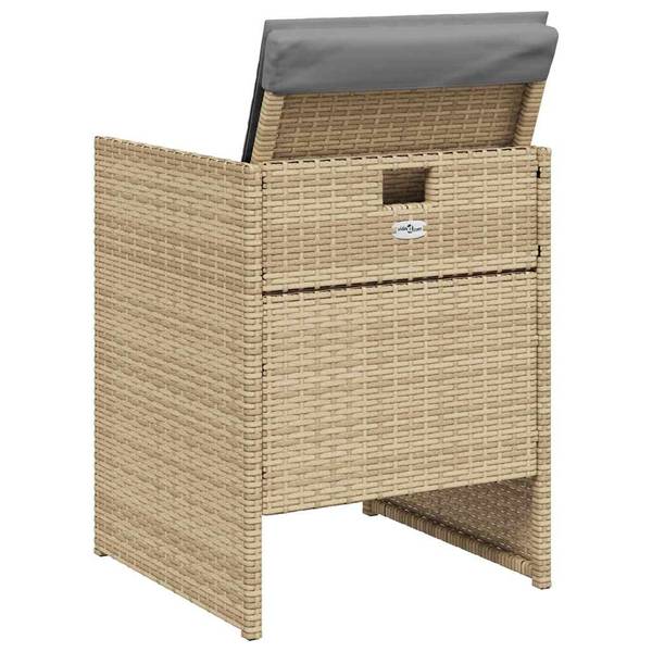 Gartenstuhl 3032896 4er Set Beige - Stahl - 50 x 79 x 54 cm
