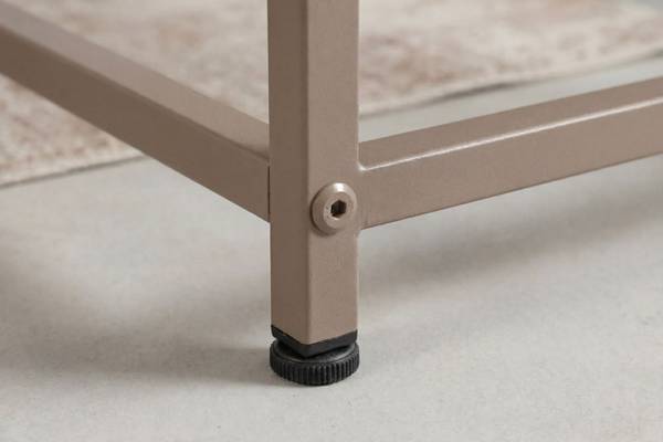 Couchtisch DURA Beige - Stahl - 70 x 40 x 70 cm