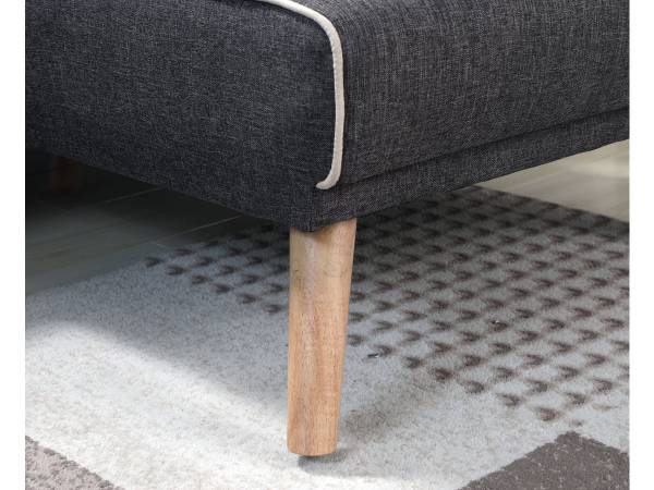 Ecksofa jules Grau - Textil - 148 x 75 x 275 cm