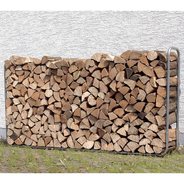 Kaminholz Aufbewahrung 405156 Silber - Metall - 234 x 31 x 234 cm