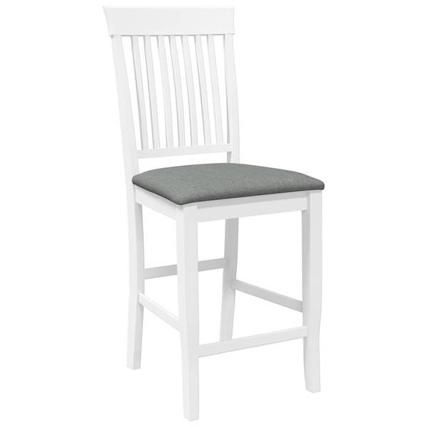 Barhocker 3043934 2er Set Grau - Weiß - Massivholz - 48 x 107 x 52 cm