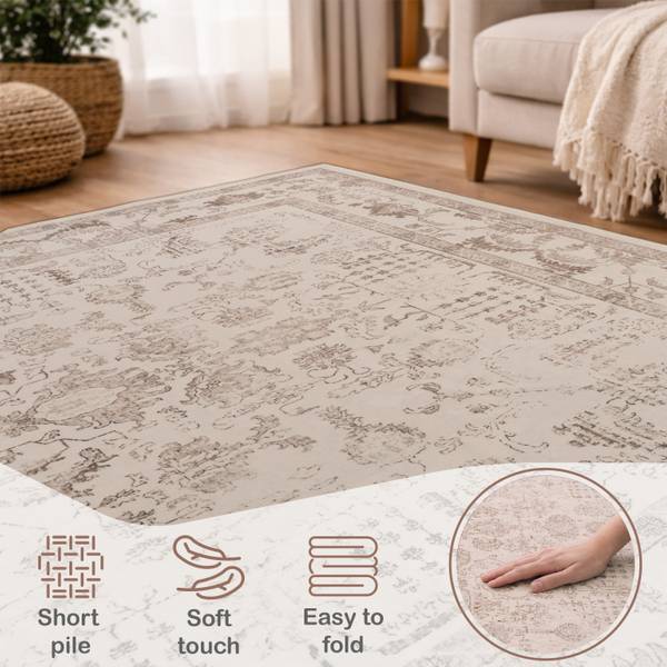 Kurzflorteppich Semer 427 Beige - 80 x 150 cm