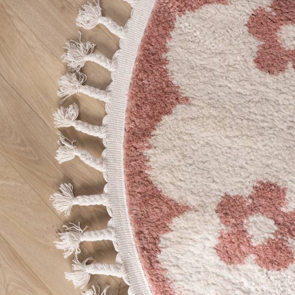 Teppich Moos Flower Pink - 230 x 230 cm