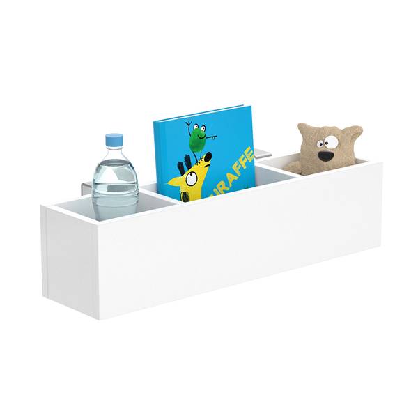 Kinderbedplank 33412 wit - plaatmateriaal op houtbasis - 60 x 15 x 15 cm