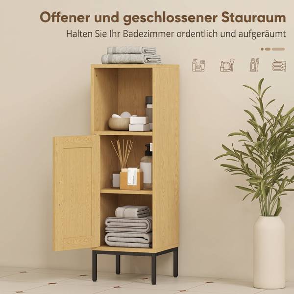 Badezimmerschrank 834-985V90LR Braun - Holzwerkstoff - 30 x 94 x 30 cm