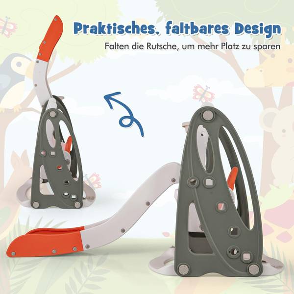 Kinderschommel FE32372ADNL oranje - kunststof - 150 x 98 x 182 cm