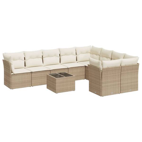 Salon de jardin 3034265-2 lot de 10 Beige - Crème