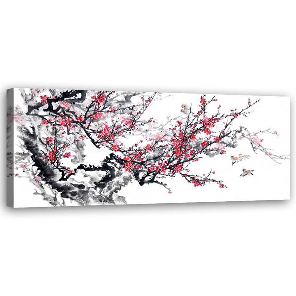 Wandbild kirschzweig 120 x 40 cm