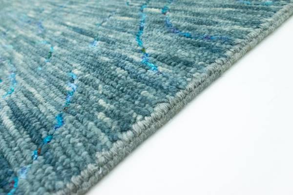 Designer Teppich Abstract Grün - Wolle - 215 x 1 x 270 cm