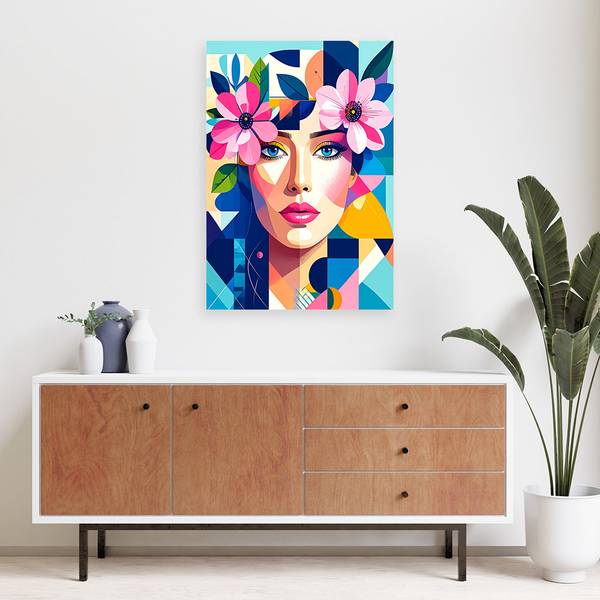 Wandbild Frau 60 x 90 cm