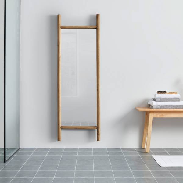 Spiegel JASMIN Beige - Glas - Holz teilmassiv - 57 x 170 x 5 cm