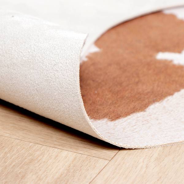 Peau de vache Bovine Blanc - Polyester - 155 x 1 x 190 cm