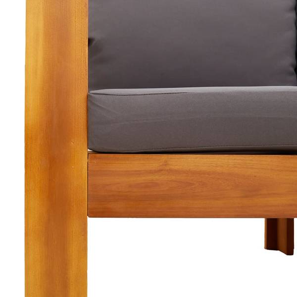 Loungeset 3033744-7 set van 6 grijs - acacia - 68 x 64 x 68 cm