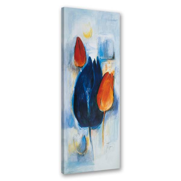 Wandbild märchenhafte tulpen gemalt 40 x 120 cm