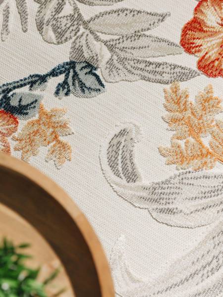 In-/Outdoorteppich Läufer Flora Weiß