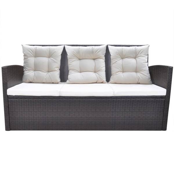 Meubles de jardin 296354 (lot de 6) Marron - Polyester - Verre clair - Polyéthylène - 70 x 66 x 120 cm