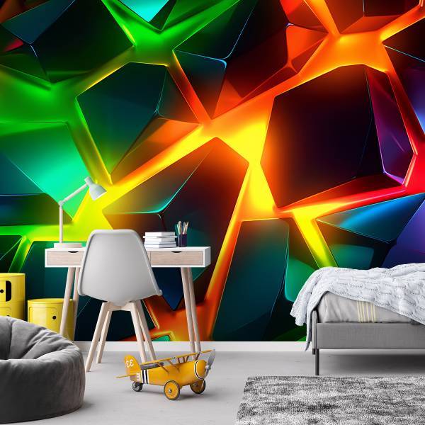 Fototapete Bunte 3D Abstraktion 150 x 105 cm