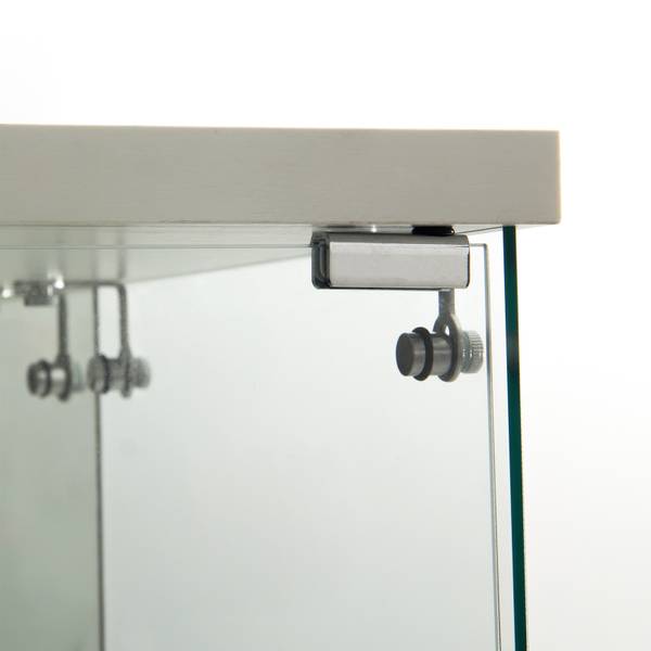 Glasvitrine HJY09 Weiß - Glas - 36 x 164 x 80 cm